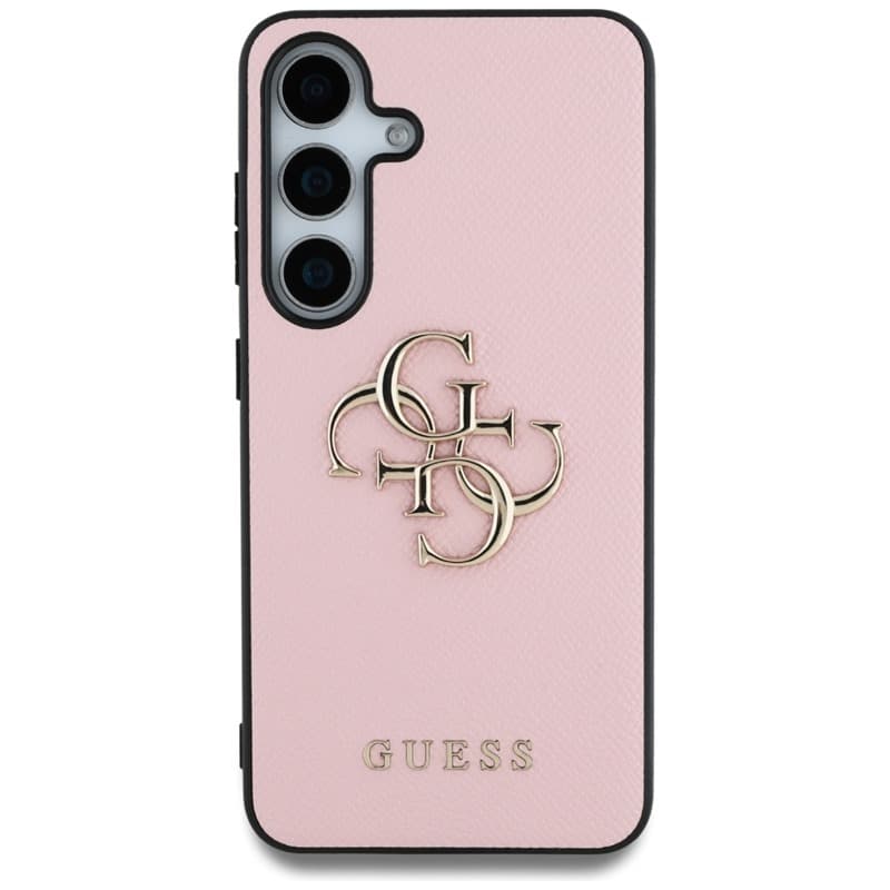 Guess Grained Big 4G Logo Small Classic Logo - Case for Samsung Galaxy S25+ (pink) 3