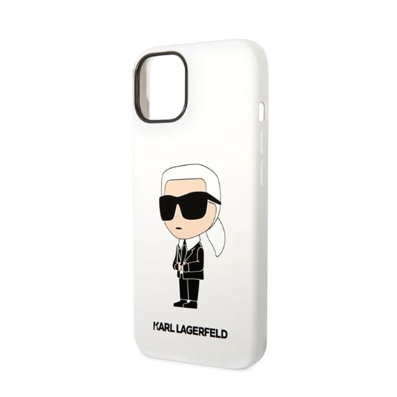 Karl Lagerfeld Silicone NFT Ikonik - Case for iPhone 14 Plus (White) 6