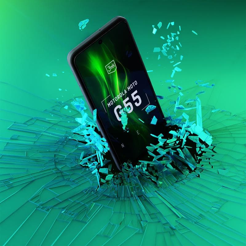 3mk HardGlass Max Lite - Tempered glass for Motorola Moto G55 5G (Black) 7