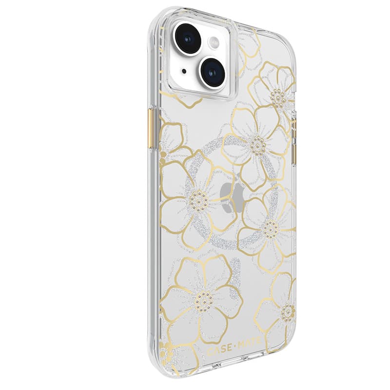 Case-Mate Floral Gems MagSafe - iPhone 15 Plus Case (Gold) 2