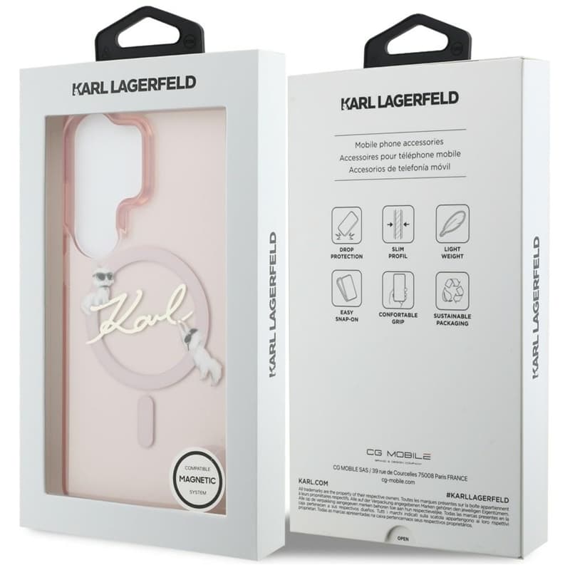Karl Lagerfeld IML KC Script MagSafe - Samsung Galaxy S26 Ultra Case (Pink) 8