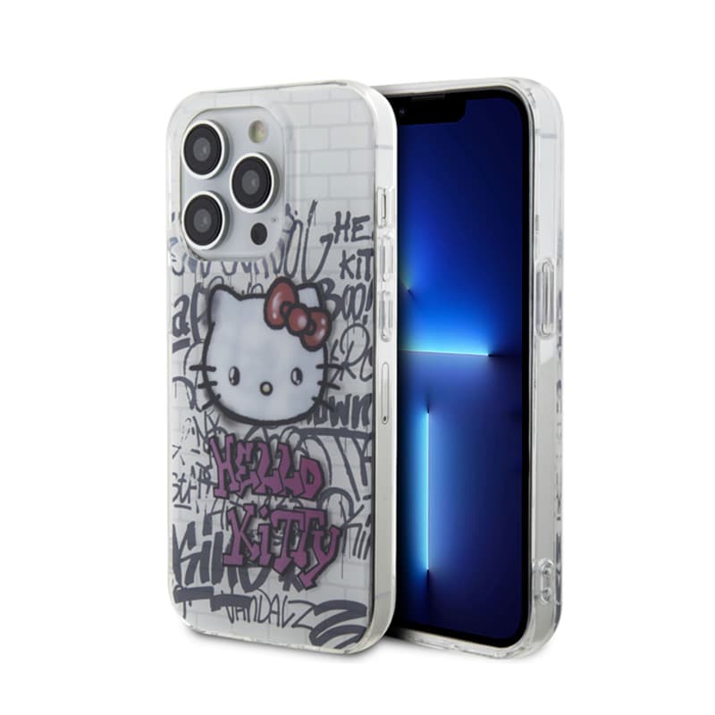 Hello Kitty IML Kitty On Bricks Graffiti - iPhone 13 Pro Max Case (white) 1