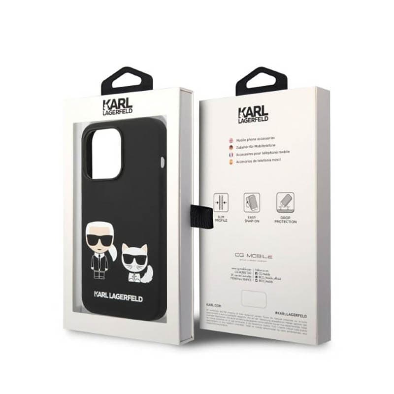 Karl Lagerfeld Liquid Silicone Karl & Choupette MagSafe - Case for iPhone 14 Pro (Black) 8