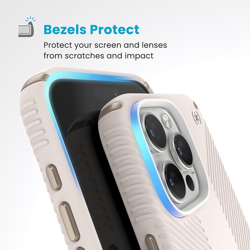 Speck Presidio2 Grip ClickLock & MagSafe - iPhone 16 Pro Max Case (Bleached Bone / Heirloom Gold / Hazel Brown) 6