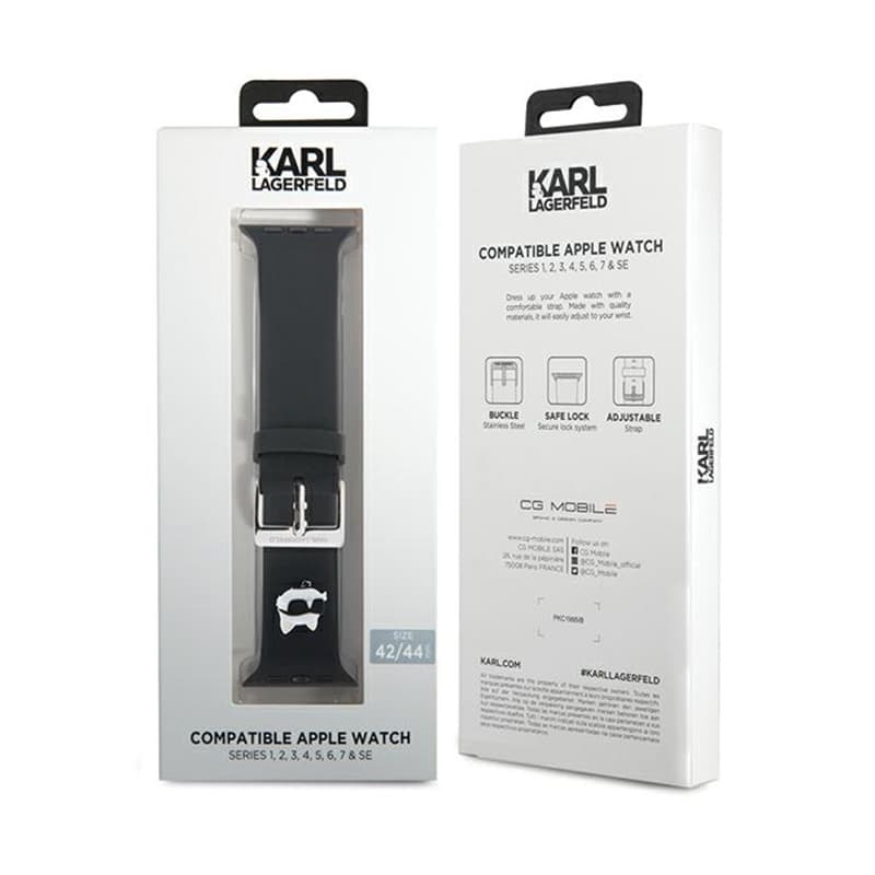 Karl Lagerfeld 3D Rubber Choupette Head NFT - Strap for Apple Watch 42/44/45/49 mm (black) 4
