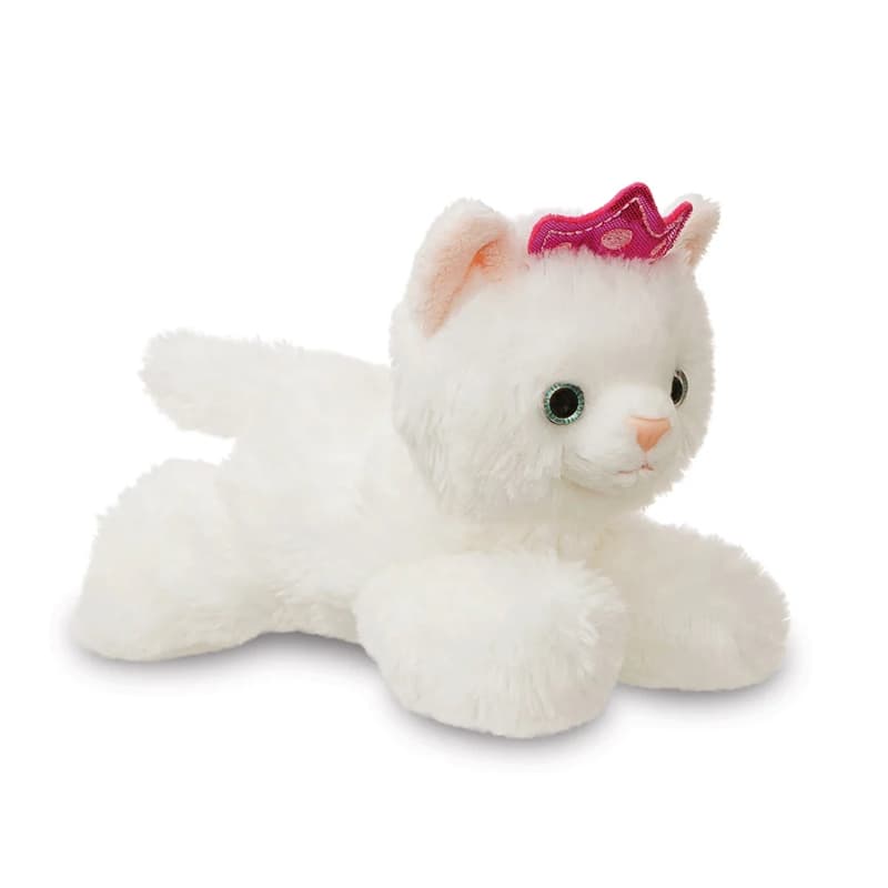 Fancy Pals – Plush Princess Cat with Pink Crown in Rainbow Bag 20 cm Eco-Friendly 3
