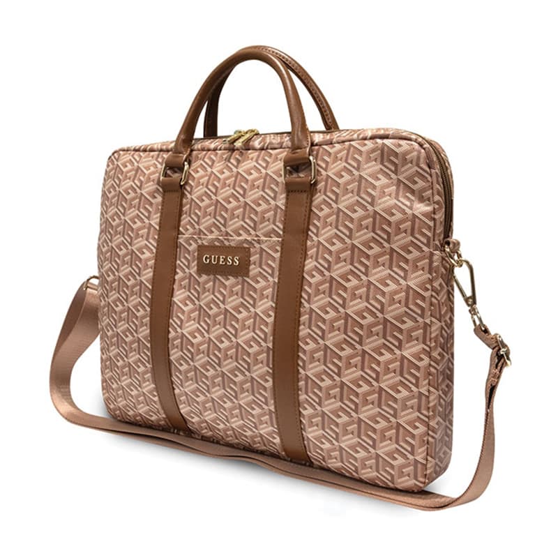 Guess GCube Stripes Computer Bag - 16" Notebook bag (Brown) 2