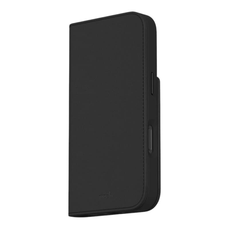 Moshi Overture MagSafe - 3-in-1 Leather Flip Case for iPhone 16 Pro (Charcoal Black) 2