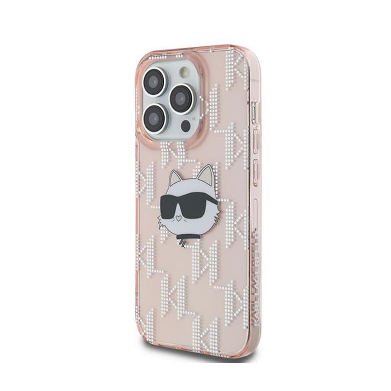 Karl Lagerfeld IML Choupette Head & Monogram - iPhone 13 Pro Max Case (pink) 2
