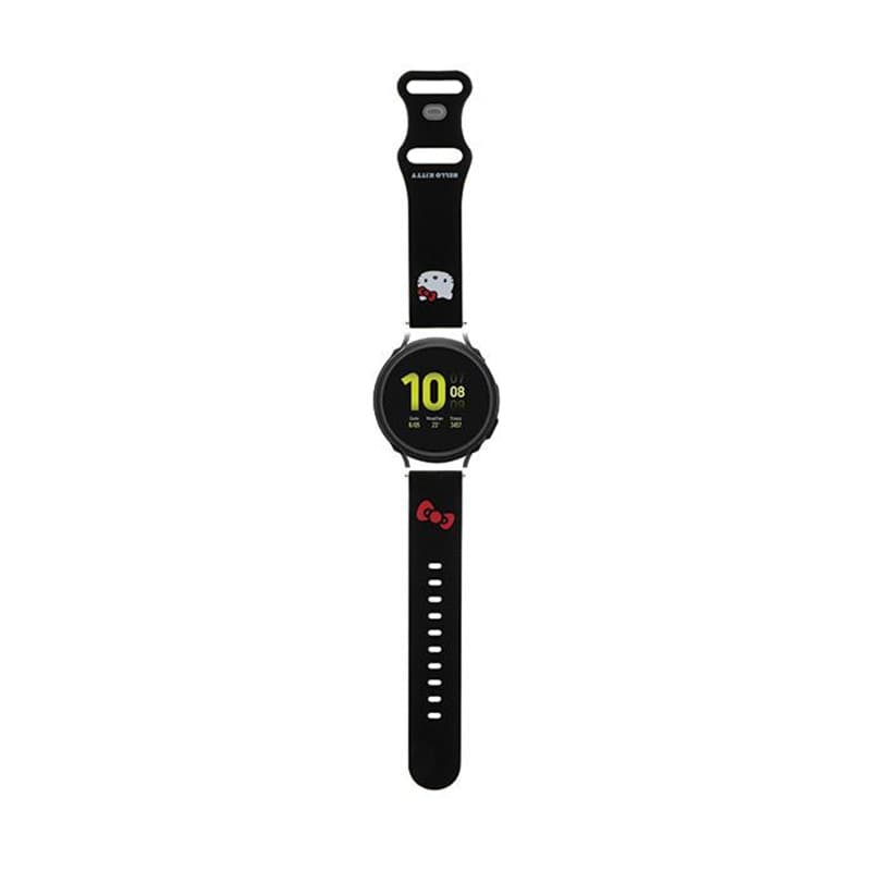 Hello Kitty Silicone Kitty Head - Universal strap for smartwatch 20 mm (black) 1