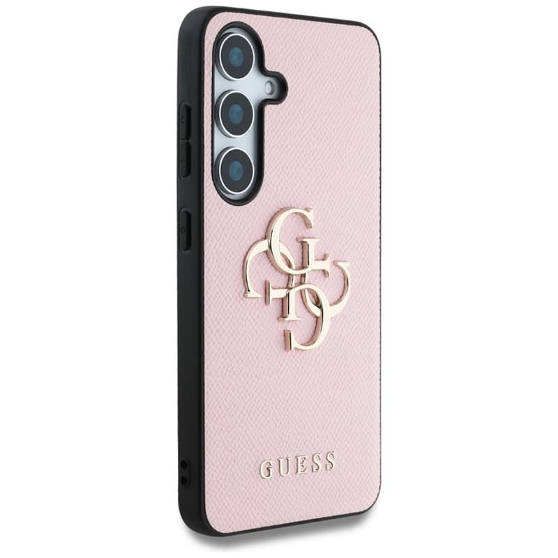Guess Grained Big 4G Logo Small Classic Logo - Case for Samsung Galaxy S25+ (pink) 4