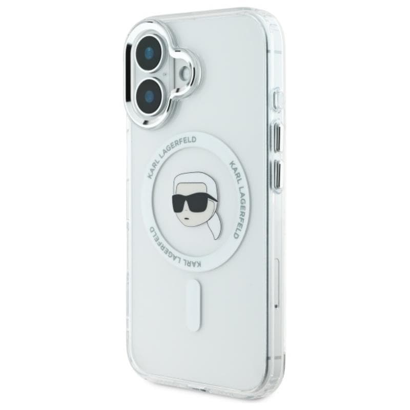 Karl Lagerfeld IML Metal Karl Head MagSafe - Case for iPhone 16 (white) 2