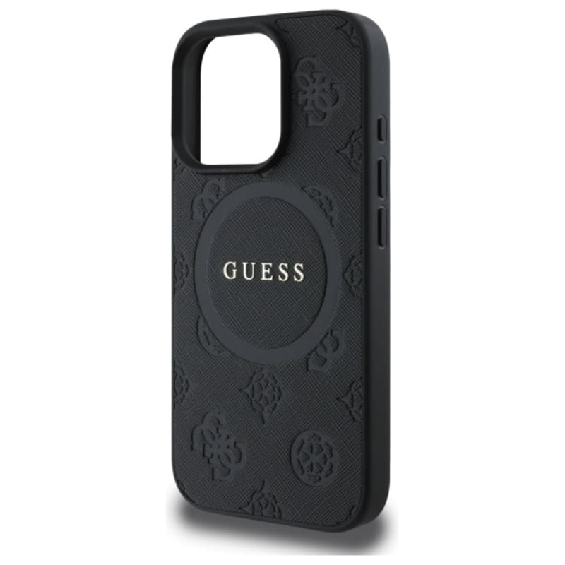 Guess Saffiano Peony Classic Logo MagSafe - Case for iPhone 16 Pro Max (black) 6