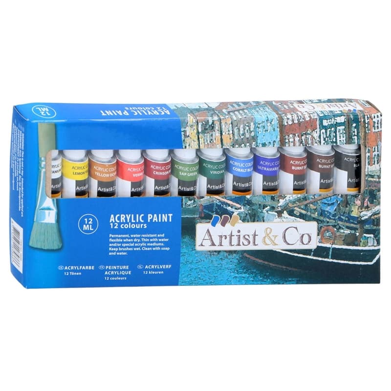 Acrylic paints in tubes of 12 ml 12 pcs. 1