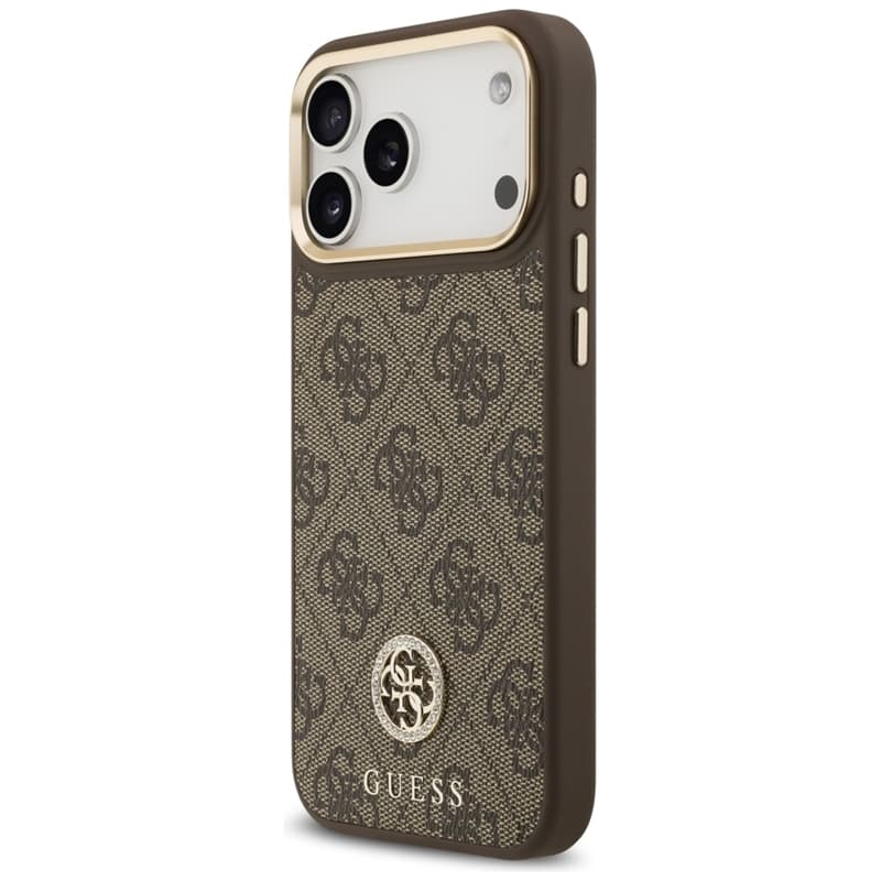 Guess 4G Strass Logo MagSafe - Case iPhone 17 Pro Max (Brown) 2