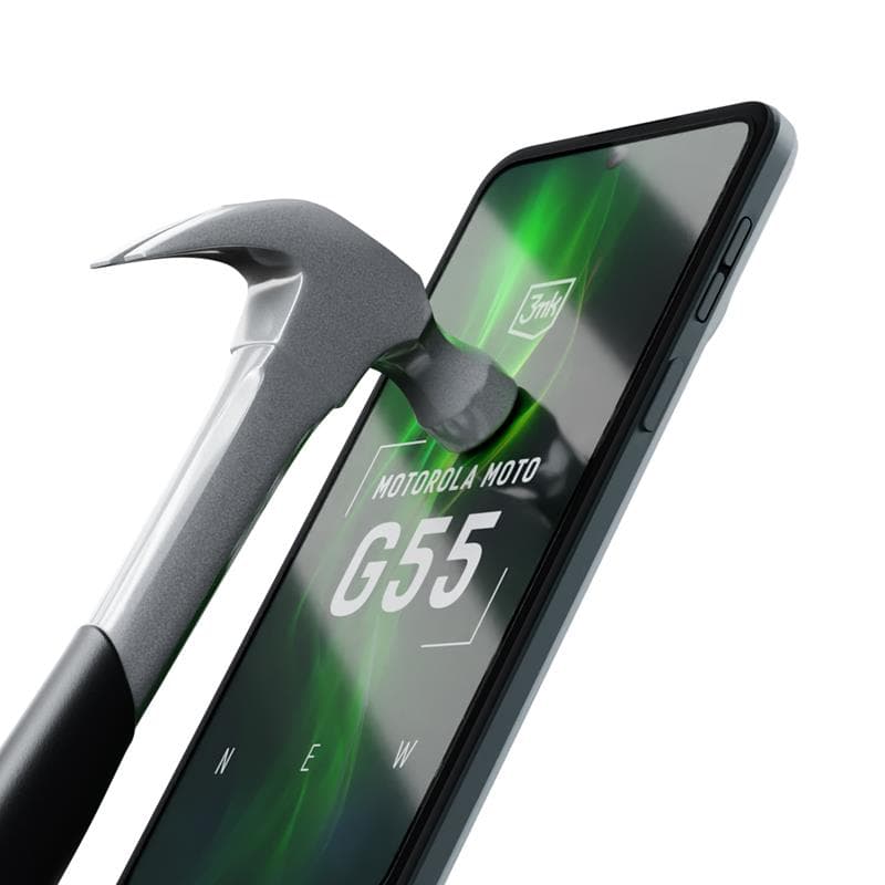 3mk HardGlass Max Lite - Tempered glass for Motorola Moto G55 5G (Black) 8
