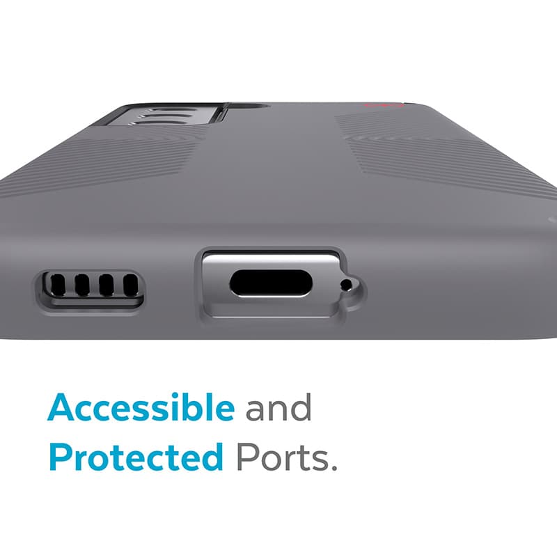Speck Presidio2 Grip - Case for Samsung Galaxy S22+ with MICROBAN (Graphite Grey/Black 5