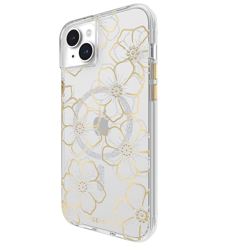 Case-Mate Floral Gems MagSafe - iPhone 15 Plus Case (Gold) 3