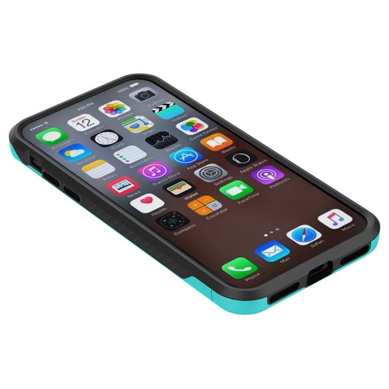Zizo Star Diamond Hybrid Cover for iPhone X (Teal/Black) 5