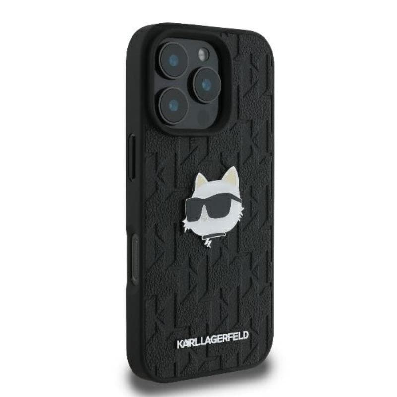 Karl Lagerfeld Monogram Choupette Head Pin - Case for iPhone 16 Pro Max (black) 4
