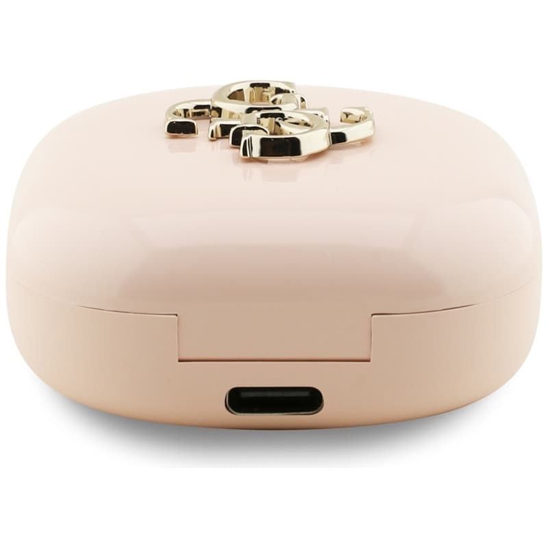 Guess 4G Metal Logo - TWS Bluetooth Earphones + Charging Case (Pink) 4
