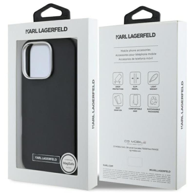 Karl Lagerfeld FW Metal Plate MagSafe - Case for iPhone 16 Pro Max (black) 8