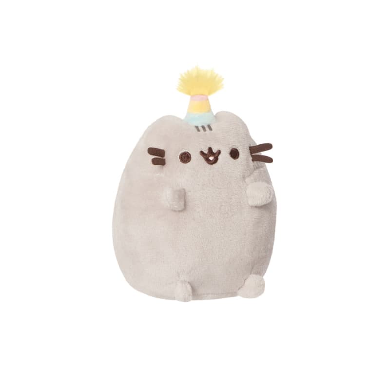 Pusheen - Plush stuffed animal in a birthday hat, 12 cm 2