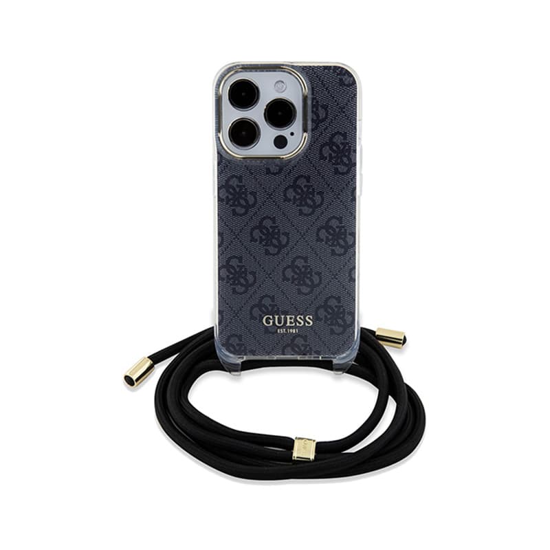 Guess Crossbody Cord 4G Print - iPhone 15 Pro Case (black) 2