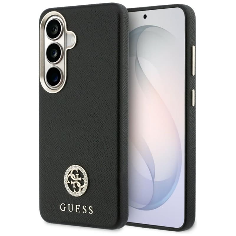 Guess Rhinestone Round Logo MagSafe - Samsung Galaxy S26 Case (Black) 1