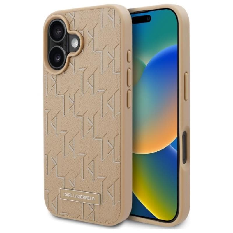 Karl Lagerfeld Hot Stamp MagSafe - Case for iPhone 16 (beige) 1