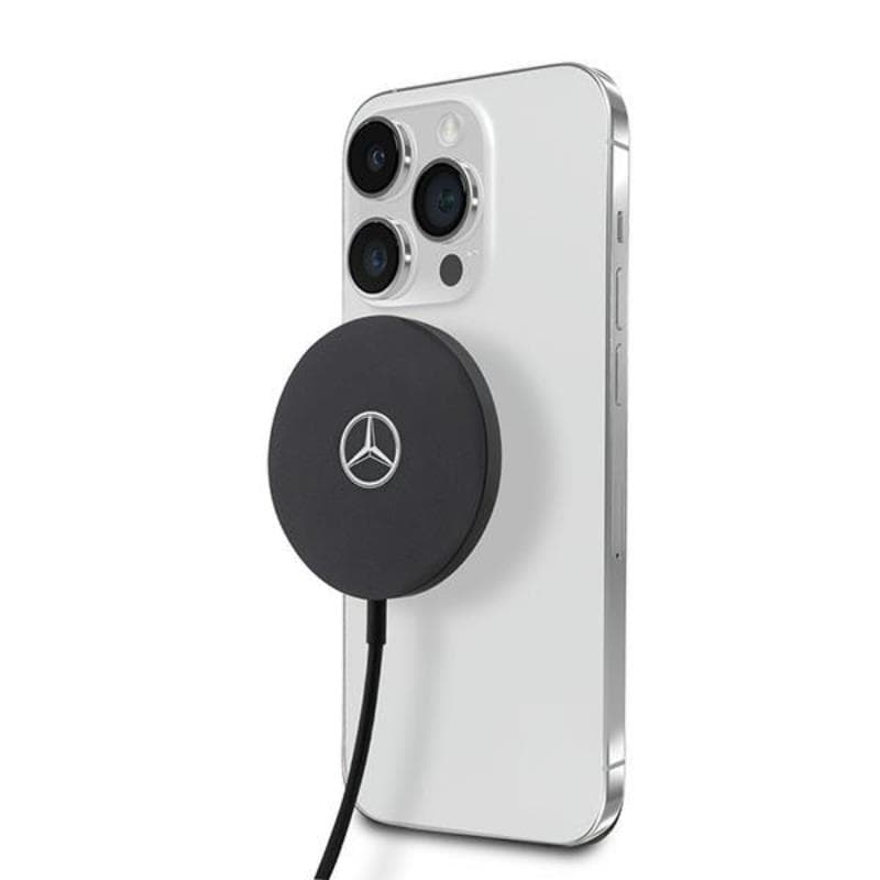 Mercedes Big Silver Logo - MagSafe 15W Inductive Charger (black) 1
