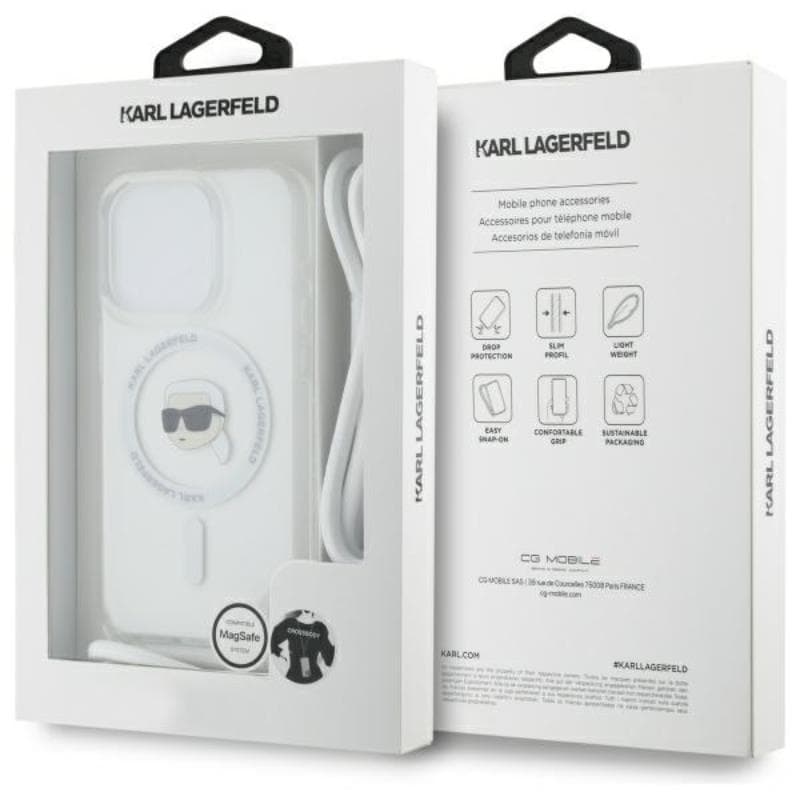 Karl Lagerfeld Crossbody IML Karl Head MagSafe - Case for iPhone 16 Pro (transparent) 7