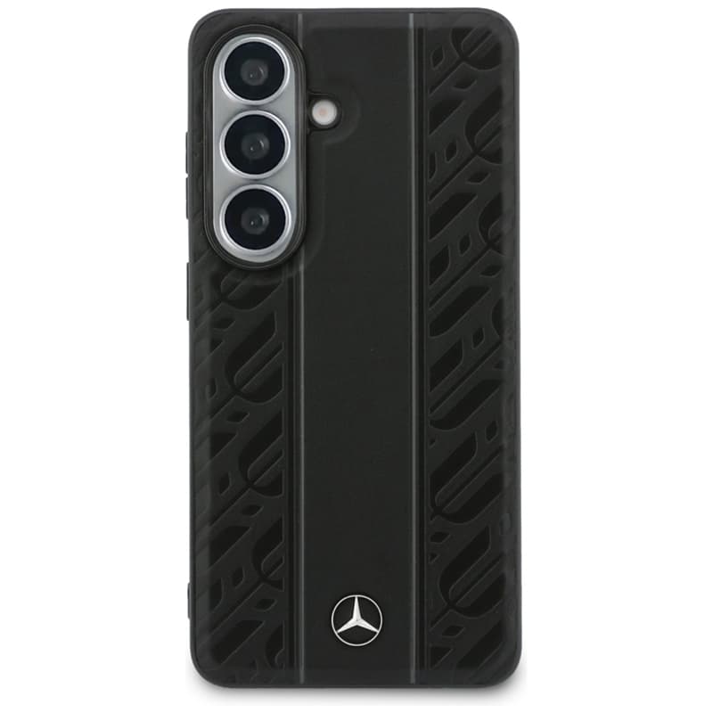 Mercedes Laurel Leaves Vertical Stripes MagSafe Case for Samsung Galaxy S26 (Black) 3