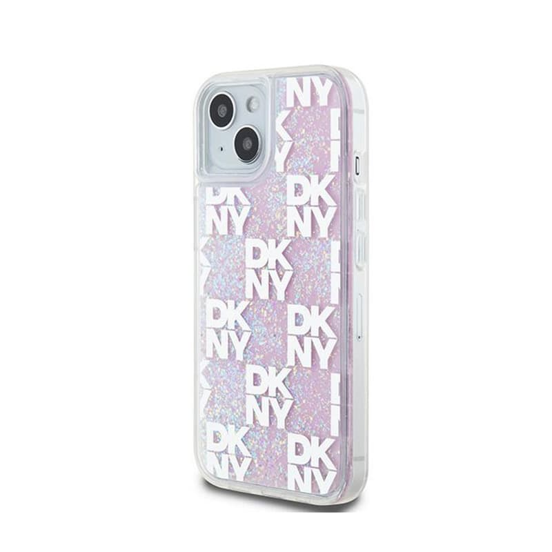 DKNY Liquid Glitter Multilogo - Case iPhone 15 / 14 / 13 (pink) 2