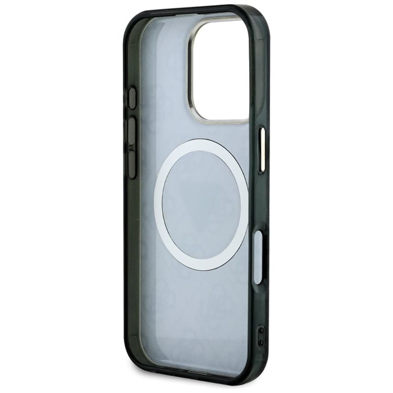 Guess IML Metal Glitter 4G Circle Triangle MagSafe - Case for iPhone 16 Pro Max (black) 7