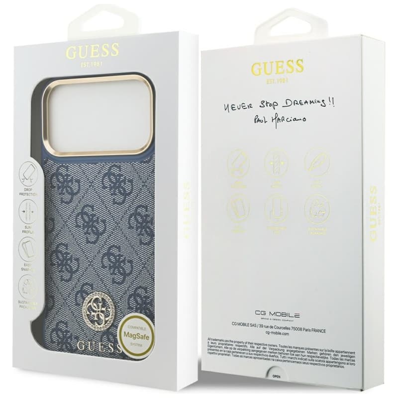 Guess 4G Strass Logo MagSafe - Case iPhone 17 Pro Max (Blue) 8