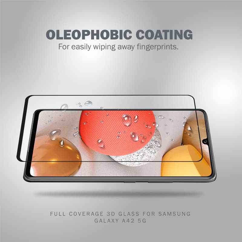 Crong 3D Armor Glass - 9H Full Glue Tempered Glass for the entire Samsung Galaxy A42 5G screen 3