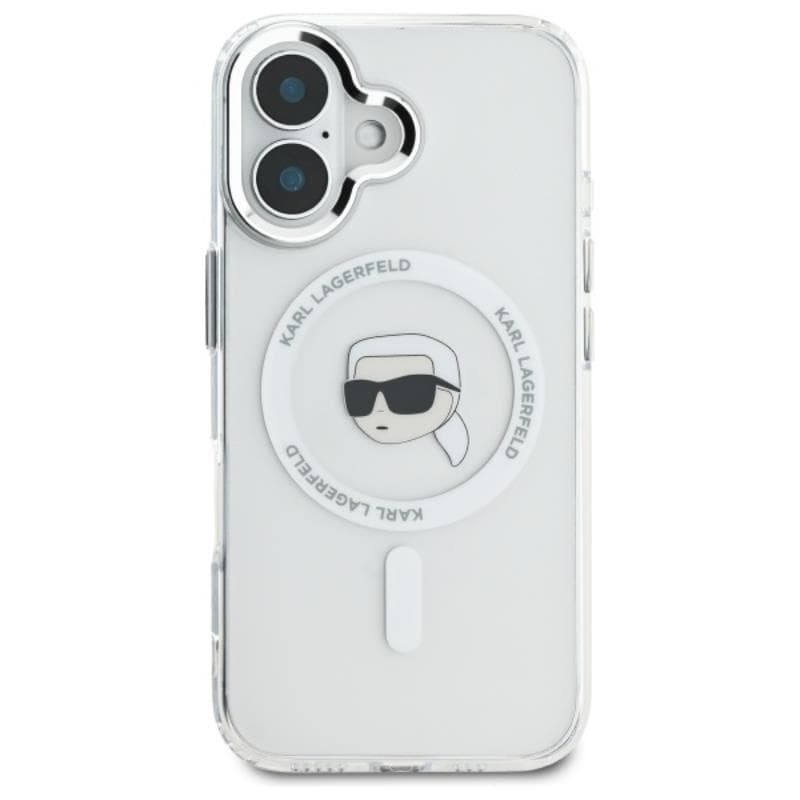 Karl Lagerfeld IML Metal Karl Head MagSafe - Case for iPhone 16 (white) 3