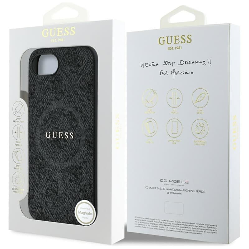 Guess 4G Ring Classic Logo MagSafe - Case for iPhone 16e (black) 8