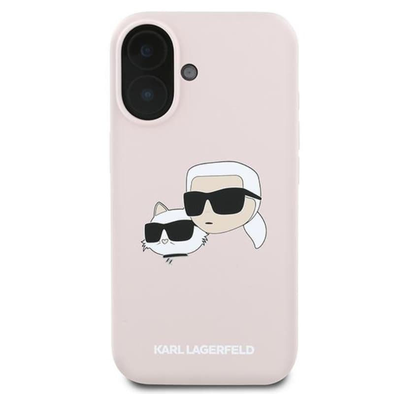 Karl Lagerfeld Silicone Double Heads Print MagSafe - Case iPhone 16 Plus (pink) 3