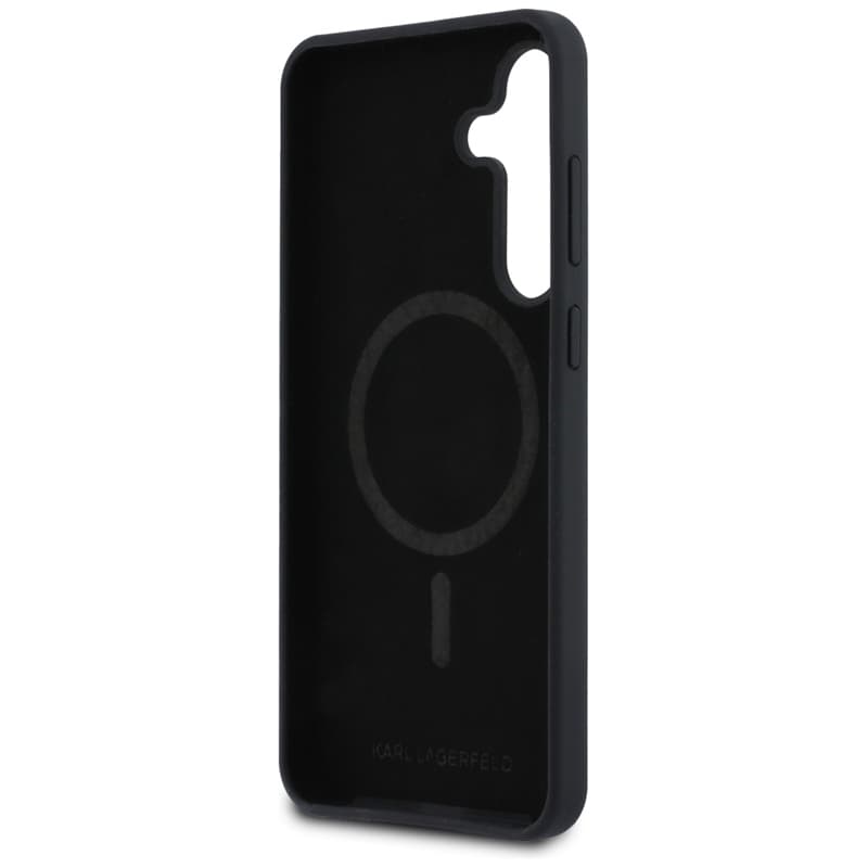 Karl Lagerfeld Silicone Karl & Choupette Heads MagSafe – Case Samsung Galaxy S25 FE (black) 7