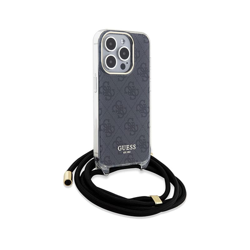 Guess Crossbody Cord 4G Print - iPhone 15 Pro Case (black) 3