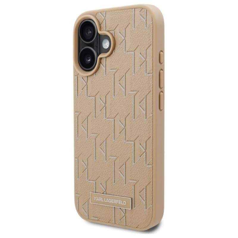 Karl Lagerfeld Hot Stamp MagSafe - Case for iPhone 16 (beige) 2