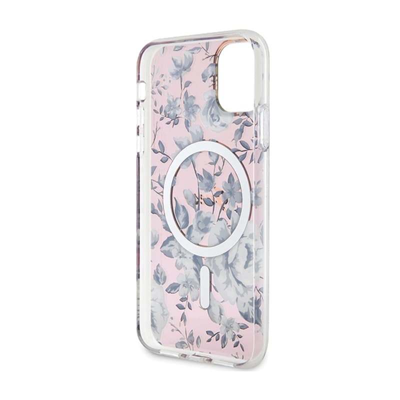 Guess Flower MagSafe - Case for iPhone 11 (Pink) 7