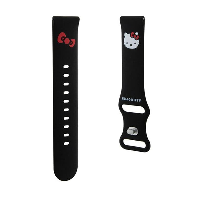 Hello Kitty Silicone Kitty Head - Universal strap for smartwatch 20 mm (black) 3