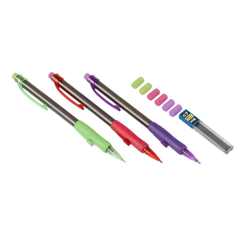 Topwrite - Mechanical pencil set with replaceable refills + erasers 10 elements 1
