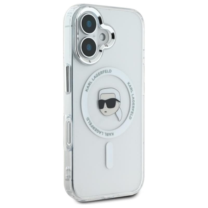 Karl Lagerfeld IML Metal Karl Head MagSafe - Case for iPhone 16 (white) 4