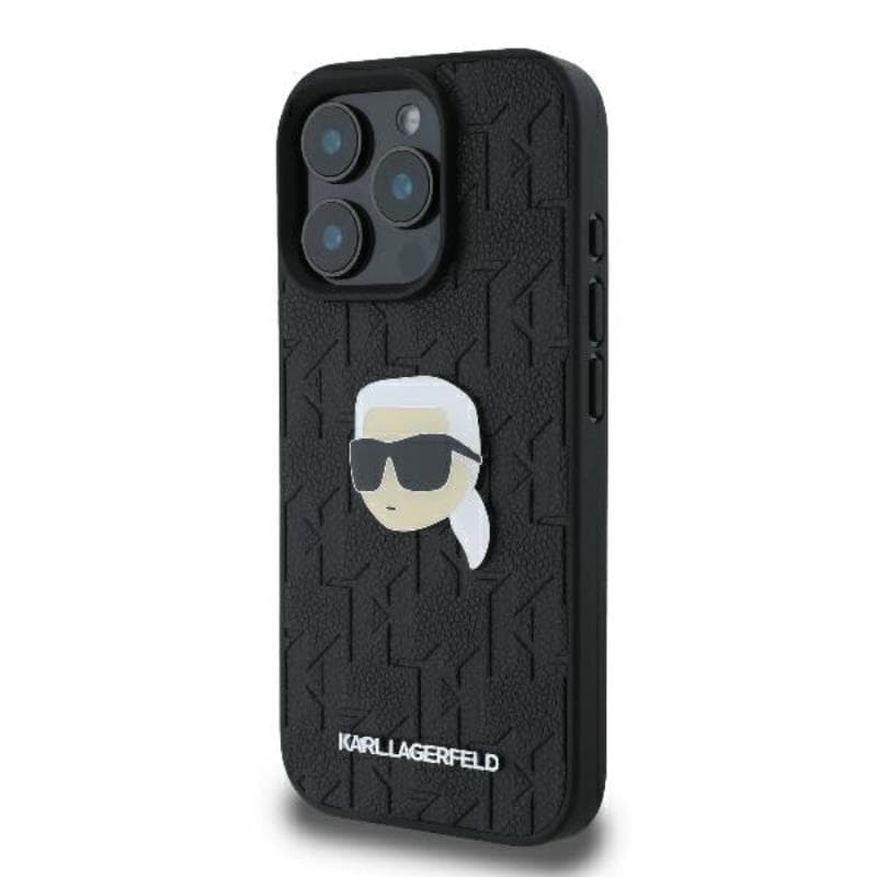 Karl Lagerfeld Monogram Karl Head Pin - Case for iPhone 16 Pro (black) 2