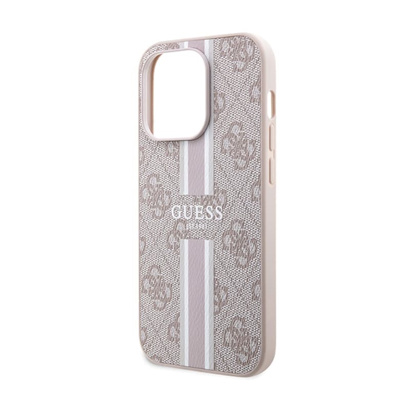 Guess 4G Printed Stripes MagSafe - iPhone 15 Pro Case (pink) 6