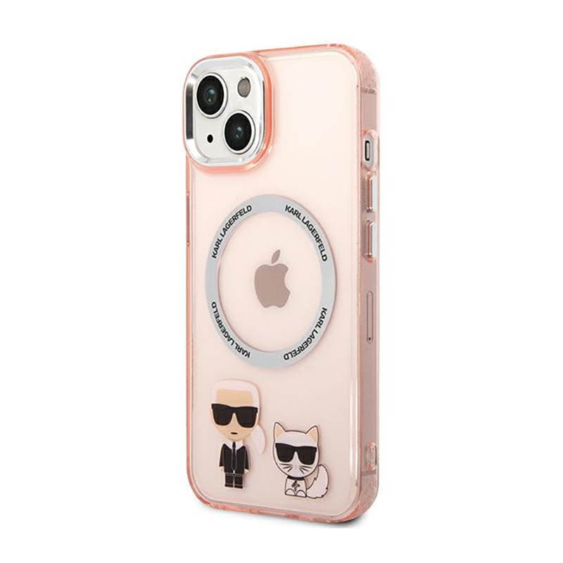 Karl Lagerfeld Karl&Choupette Aluminium MagSafe - Case for iPhone 14 Plus (Pink) 2